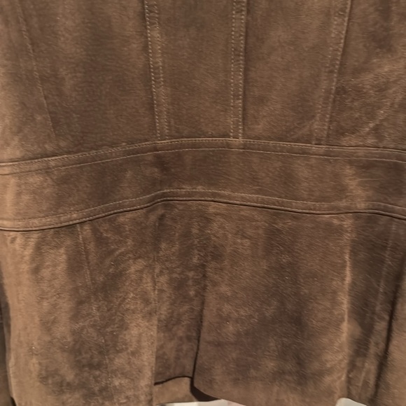 NEW SPECIAL $58 TRIBAL Size 12 Women’s Dark Chocolate Brown Suede Jacket - Picture 11 of 11